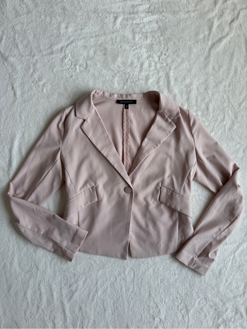 Dynamite Cropped Pink Blazer